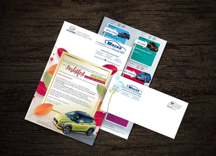 Individuelle mailing autohaus wacke